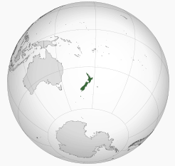New Zealand at the centre, with Australia to the west.