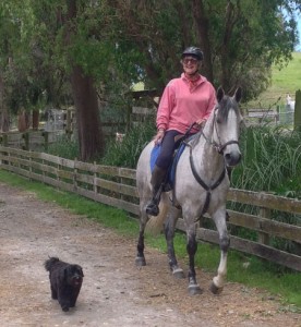 Naseebah (Seebie) and Chris King on their first ride at home.